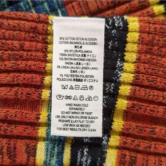 Free People Carly Striped Cowl Neck Sleeveless Sweater Top S Boho Hippie 70s - Picture 14 of 14